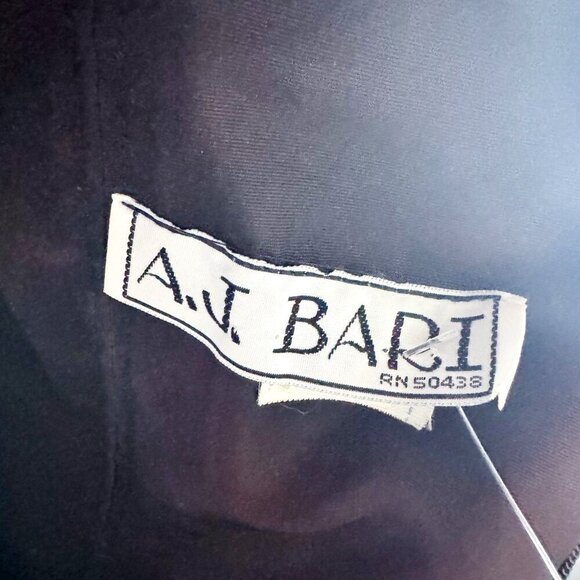 Vintage Y2k Beverly Hills 90210 A.J Bari Black velvet Ruffle Shoulder Dress S - Picture 4 of 4